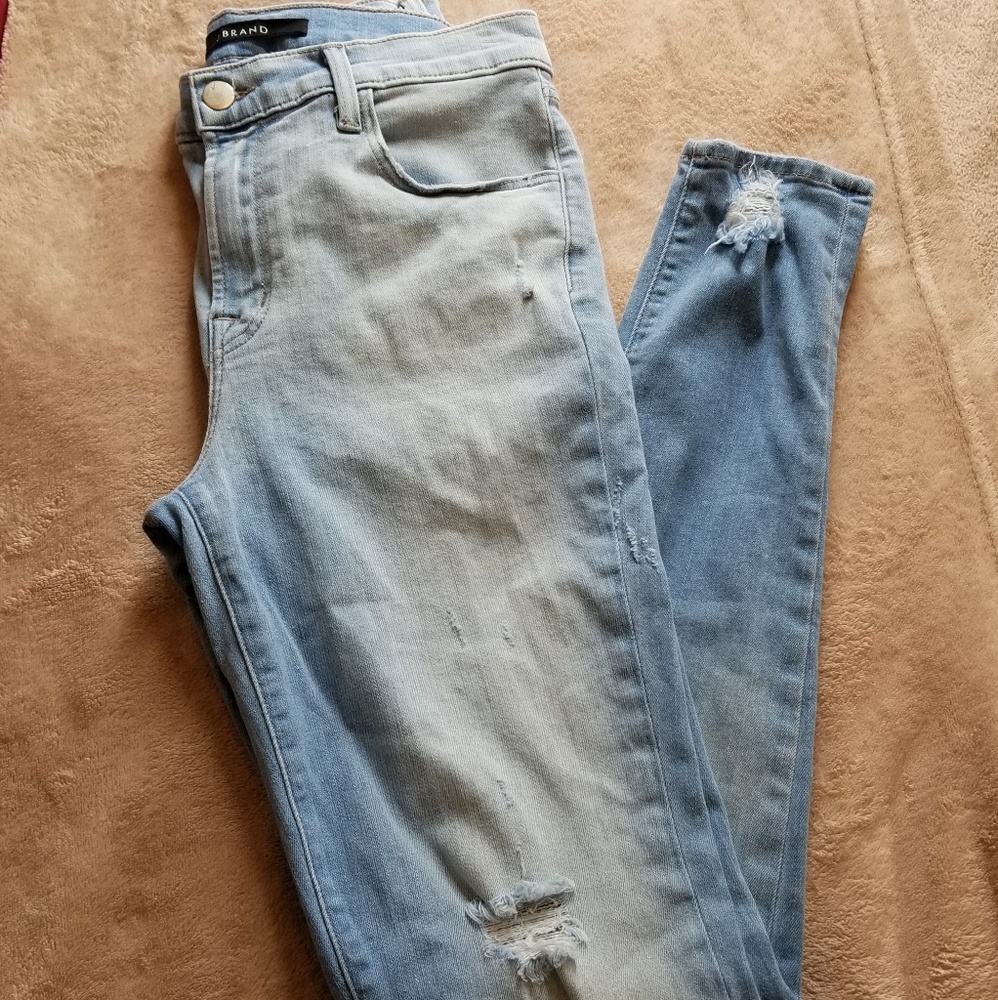 *SOLD* J Brand light wash distressed denim
